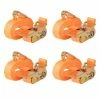 VidaXL Sangle d’arrimage à cliquet 4 pcs 0,4 tonne 6 m x 25 mm Orange -Accessoires de quincaillerie Soldes image 1 142658