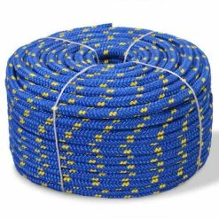 VidaXL Corde de bateau Polypropylène 16 mm 50 m Bleu