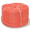 VidaXL Corde torsadée Polypropylène 12 mm 250 m Orange -Accessoires de quincaillerie Soldes image 1 143836
