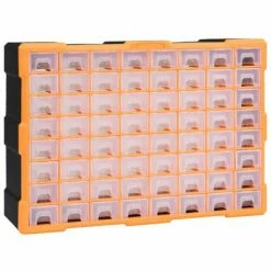 VidaXL Organisateur multi-tiroirs avec 64 tiroirs 52x16x37,5 cm