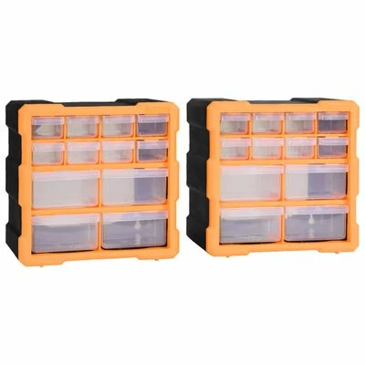 VidaXL Organisateurs multi-tiroirs avec 12 tiroirs 2 pcs 26,5x16x26 cm 3 VidaXL Organisateurs multi-tiroirs avec 12 tiroirs 2 pcs 26,5x16x26 cm