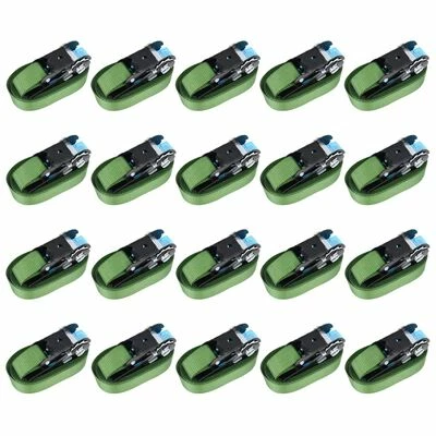 VidaXL Sangles d’arrimage à cliquet 30 pcs 800 daN 6 m Vert 3 VidaXL Sangles d’arrimage à cliquet 30 pcs 800 daN 6 m Vert