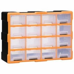 VidaXL Organisateur multi-tiroirs avec 16 tiroirs centraux 52x16x37 cm