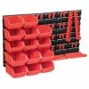 VidaXL Kit de bacs de stockage et panneaux muraux 39 pcs Rouge et noir -Accessoires de quincaillerie Soldes image 1 150809
