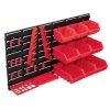 VidaXL Kit de bacs de stockage et panneaux muraux 34 pcs Rouge et noir 2 VidaXL Kit de bacs de stockage et panneaux muraux 34 pcs Rouge et noir -Accessoires de quincaillerie Soldes image 1 150811