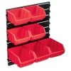 VidaXL Kit de bacs de stockage avec panneau mural 8 pcs Rouge et noir 1 VidaXL Kit de bacs de stockage avec panneau mural 8 pcs Rouge et noir -Accessoires de quincaillerie Soldes image 1 150817