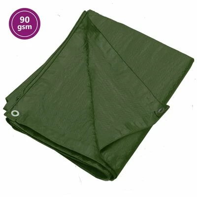 VidaXL Bâche 90 g/m² 6x6 m Vert PEHD 3 VidaXL Bâche 90 g/m² 6x6 m Vert PEHD
