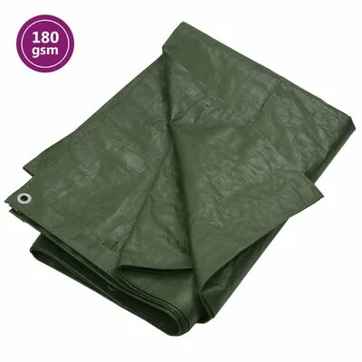 VidaXL Bâche 180 g/m² 4x6 m Vert PEHD 3 VidaXL Bâche 180 g/m² 4x6 m Vert PEHD