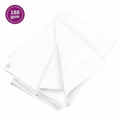 VidaXL Bâche 180 g/m² 3x4 m Blanc PEHD 3 VidaXL Bâche 180 g/m² 3x4 m Blanc PEHD