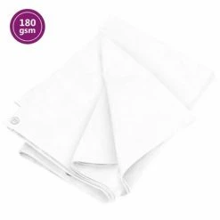 VidaXL Bâche 180 g/m² 8x8 m Blanc PEHD