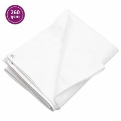 VidaXL Bâche 260 g/m² 3x4 m Blanc PEHD