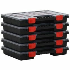 VidaXL Boîtes d'assortiment 5 pcs 34,5x25x5 cm Polypropylène