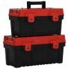 VidaXL Ensemble de boîte à outils 2 pcs Noir et rouge Polypropylène 2 VidaXL Ensemble de boîte à outils 2 pcs Noir et rouge Polypropylène -Accessoires de quincaillerie Soldes image 1 152103