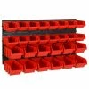 VidaXL Ensemble d'étagères d'atelier 30 pcs Rouge et noir 77x39 cm PP -Accessoires de quincaillerie Soldes image 1 152203