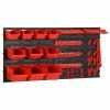 VidaXL Ensemble d'étagères d'atelier 35 pcs Rouge et noir 77x39 cm PP -Accessoires de quincaillerie Soldes image 1 152205