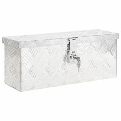 VidaXL Boîte de rangement Argenté 50x20,5x15 cm Aluminium