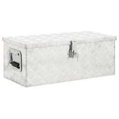 VidaXL Boîte de rangement Argenté 70x31x27 cm Aluminium