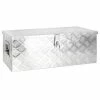 VidaXL Boîte de rangement Argenté 80x39x30 cm Aluminium -Accessoires de quincaillerie Soldes image 1 152252