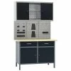 VidaXL Établi avec 3 panneaux muraux et 1 armoire -Accessoires de quincaillerie Soldes image 1 3053433