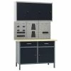 VidaXL Établi avec 3 panneaux muraux et 1 armoire 1 VidaXL Établi avec 3 panneaux muraux et 1 armoire -Accessoires de quincaillerie Soldes image 1 3053438