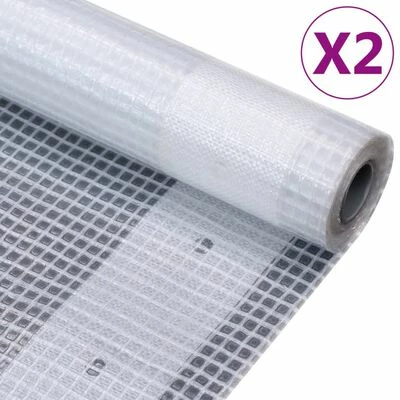 VidaXL Bâches Leno 2 pcs 260 g/m² 1,5x15 m Blanc 3 VidaXL Bâches Leno 2 pcs 260 g/m² 1,5x15 m Blanc