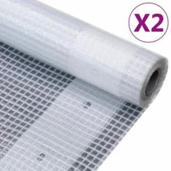 VidaXL Bâches Leno 2 pcs 260 g/m² 2x20 m Blanc