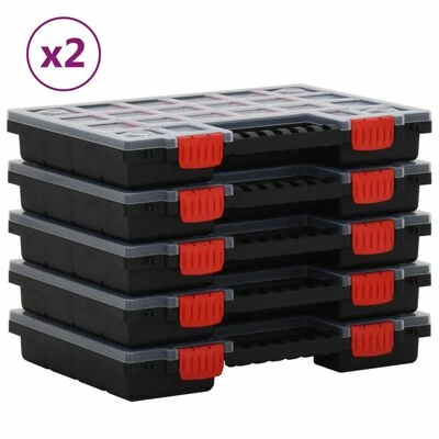 VidaXL Boîtes d'assortiment 10 pcs 34,5x25x5 cm Polypropylène 3 VidaXL Boîtes d'assortiment 10 pcs 34,5x25x5 cm Polypropylène
