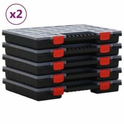 VidaXL Boîtes d'assortiment 10 pcs 40x30x5 cm Polypropylène