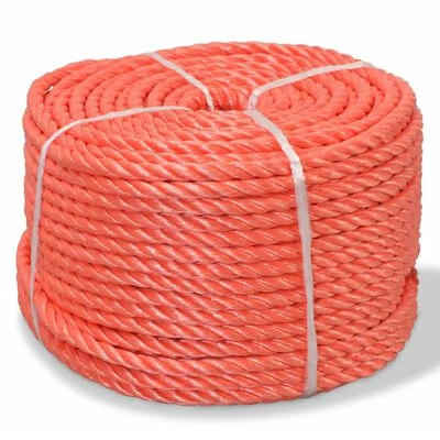 VidaXL Corde torsadée Polypropylène 12 mm 100 m Orange 3 VidaXL Corde torsadée Polypropylène 12 mm 100 m Orange