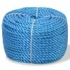 VidaXL Corde torsadée Polypropylène 6 mm 200 m Bleu -Accessoires de quincaillerie Soldes image 1 91303