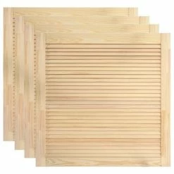 VidaXL Portes à persiennes 4 pcs Bois de pin massif 39,5x39,4 cm