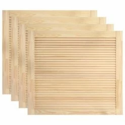 VidaXL Portes à persiennes 4 pcs Bois de pin massif 39,5x49,4 cm