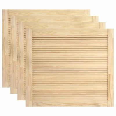 VidaXL Portes à persiennes 4 pcs Bois de pin massif 39,5x49,4 cm 3 VidaXL Portes à persiennes 4 pcs Bois de pin massif 39,5x49,4 cm