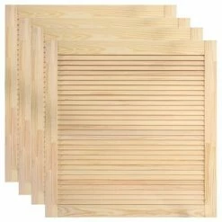 VidaXL Portes à persiennes 4 pcs Bois de pin massif 61,5x59,4 cm