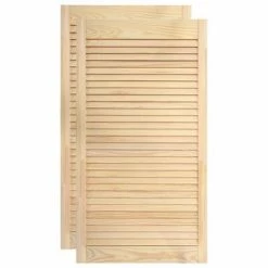 VidaXL Portes à persiennes 2 pcs Bois de pin massif 99,3x39,4 cm