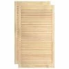VidaXL Portes à persiennes 2 pcs Bois de pin massif 99,3x49,4 cm -Accessoires de quincaillerie Soldes image 2 151137