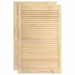 VidaXL Portes à persiennes 2 pcs Bois de pin massif 99,3x59,4 cm