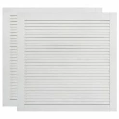 VidaXL Portes à persiennes 2 pcs Bois de pin massif Blanc 39,5x39,4 cm