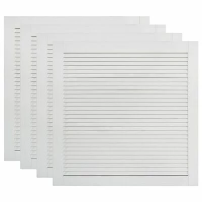 VidaXL Portes à persiennes 4 pcs Bois de pin massif Blanc 39,5x39,4 cm 3 VidaXL Portes à persiennes 4 pcs Bois de pin massif Blanc 39,5x39,4 cm