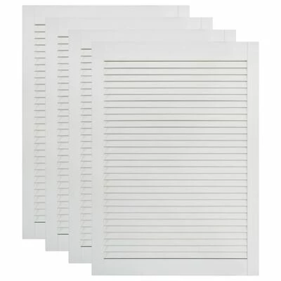 VidaXL Portes à persiennes 4 pcs Bois de pin massif Blanc 69x39,4 cm 3 VidaXL Portes à persiennes 4 pcs Bois de pin massif Blanc 69x39,4 cm