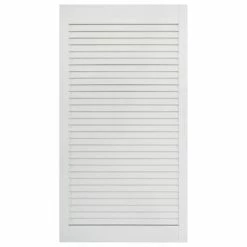 VidaXL Porte à persiennes Bois de pin massif Blanc 99,3x39,4 cm