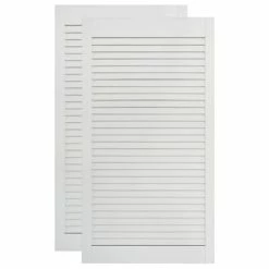 VidaXL Portes à persiennes 2 pcs Bois de pin massif Blanc 99,3x39,4 cm