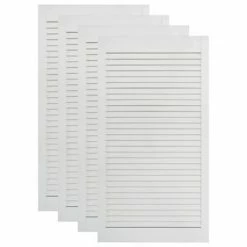 VidaXL Portes à persiennes 4 pcs Bois de pin massif Blanc 99,3x39,4 cm