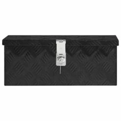 VidaXL Boîte de rangement Noir 50x20,5x15 cm Aluminium -Accessoires de quincaillerie Soldes image 2 152247