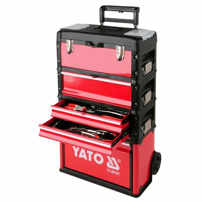 YATO Chariot à boîtes à outils avec 3 tiroirs 52x32x72 cm 4 YATO Chariot à boîtes à outils avec 3 tiroirs 52x32x72 cm – Image 2