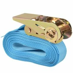VidaXL Sangle d’arrimage 4 pcs 0,8 tonne 6 m x 25 mm Bleu -Accessoires de quincaillerie Soldes image 3 142652