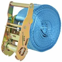 VidaXL Sangle d’arrimage à cliquet 10 pcs 2 tonnes 6 m x 38 mm Bleu -Accessoires de quincaillerie Soldes image 3 142655