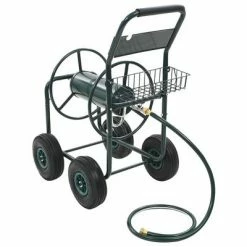 VidaXL Chariot dévidoir avec connecteur de tuyau 1/2" 75 m Acier -Accessoires de quincaillerie Soldes image 3 143777