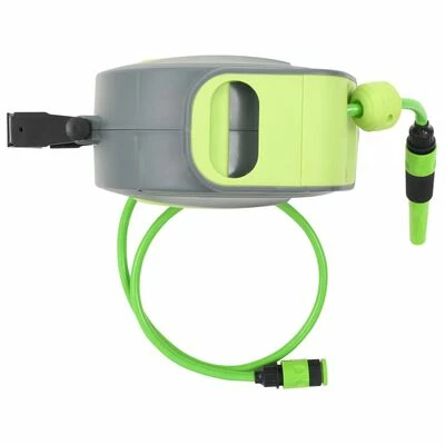 VidaXL Enrouleur mural automatique pour tuyau rétractable 10+1 m 5 VidaXL Enrouleur mural automatique pour tuyau rétractable 10+1 m – Image 3