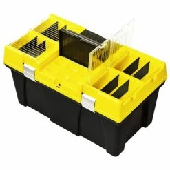 VidaXL Boîte à outils Plastique 595x337x316 mm Jaune -Accessoires de quincaillerie Soldes image 3 146270